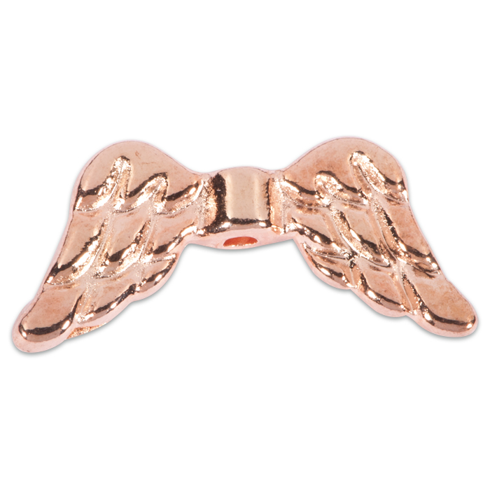 Metallperle Doppelflügel 20x10mm roségoldfarben