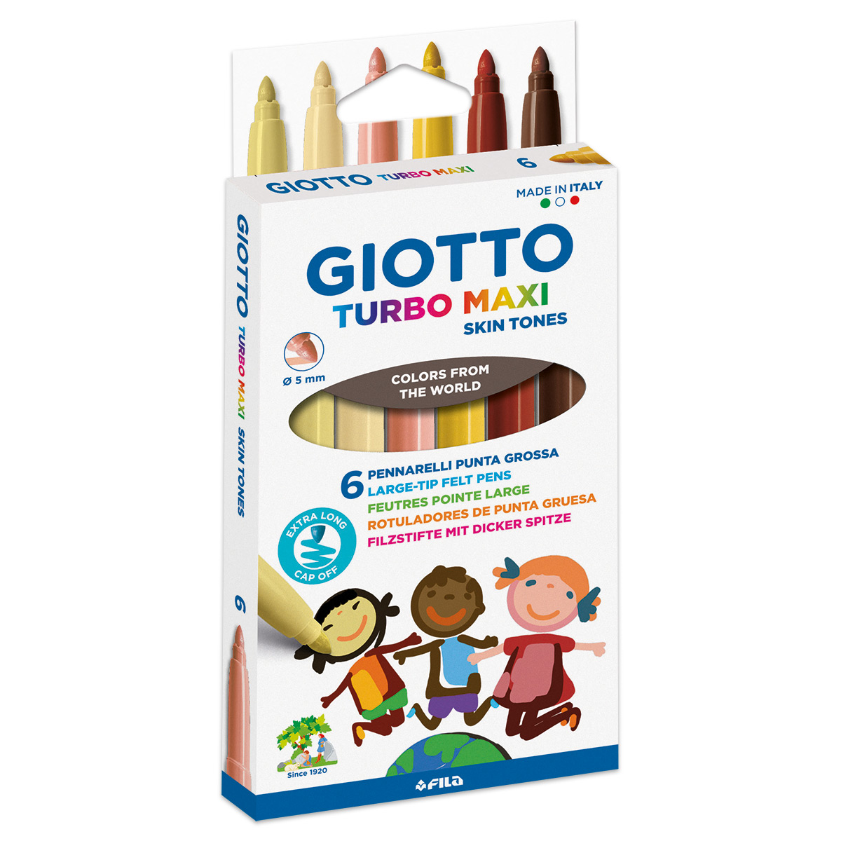 Giotto Turbo Maxi 6 Fasermaler/Hauttöne