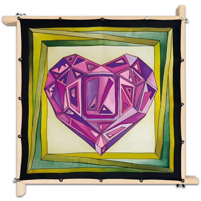 Tuch Gutta schwarz 55x55cm Clio naturweiß