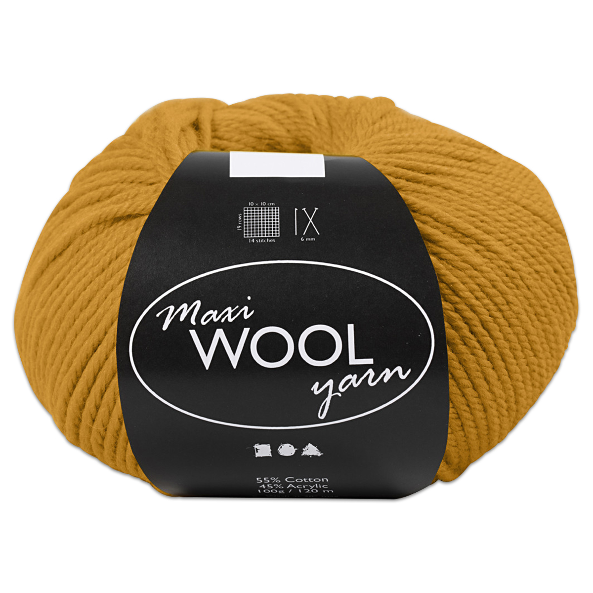 Garn Maxi-Wolle ca. 100g dunkelgelb