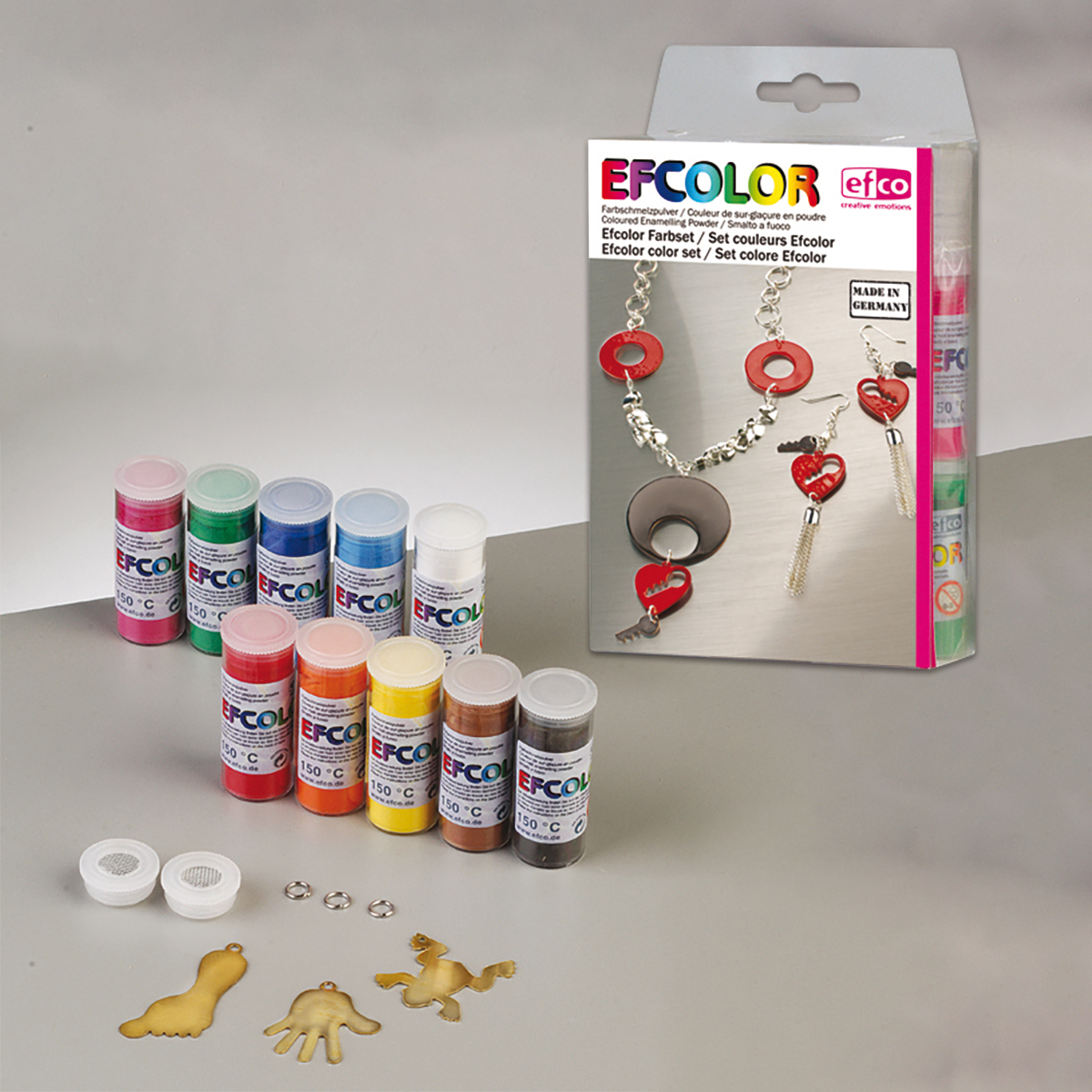 Efcolor Farbschmelzpulver Set 10 St./Farben à 10ml