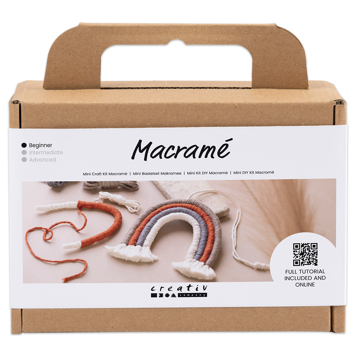 Mini-Bastelset Makramee Regenbogen