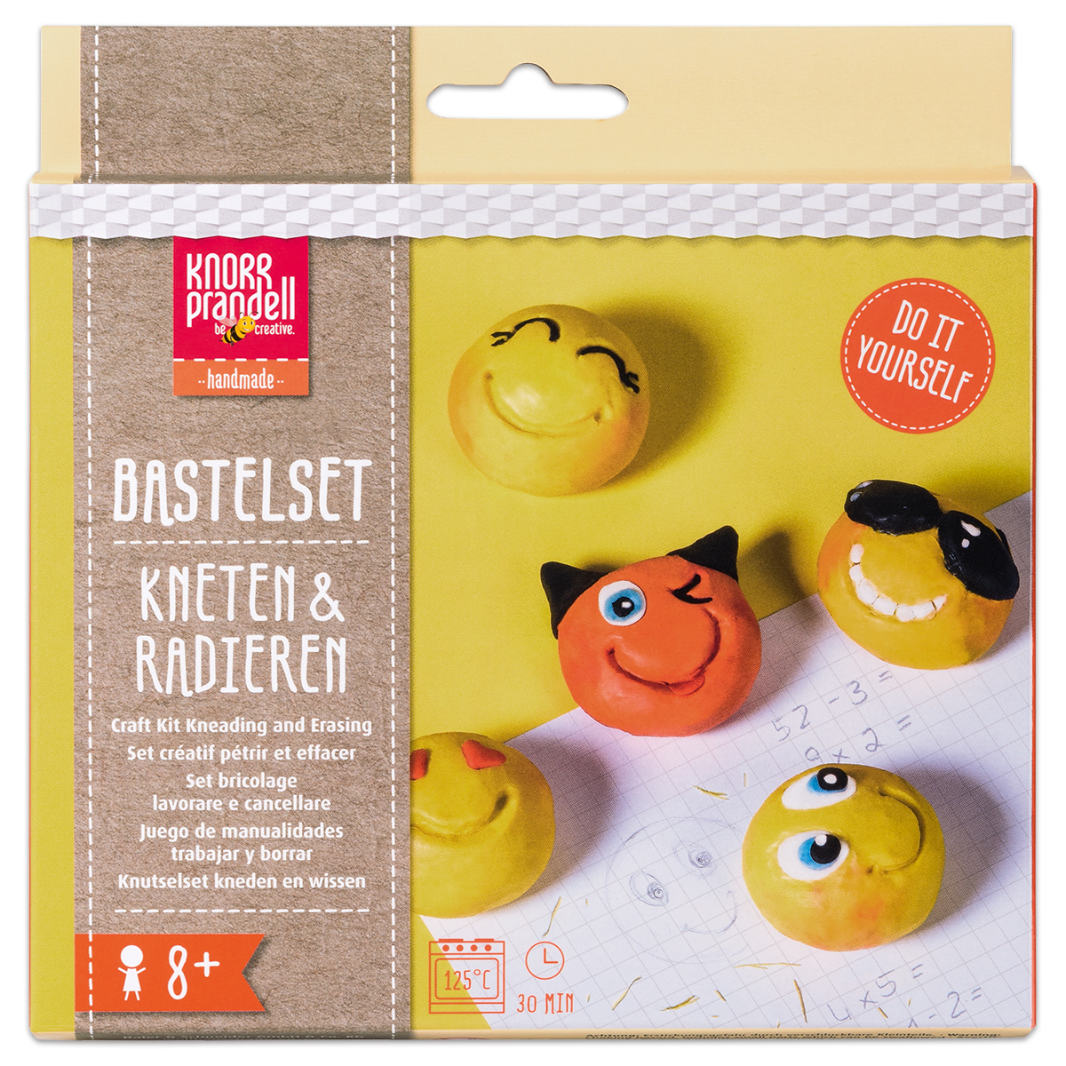 Kneten & Radieren Bastelset Be Happy