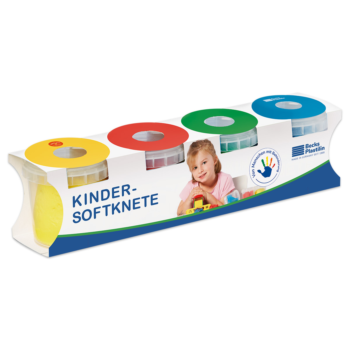 Kinder Soft-Knete 4 Modelliermassen à 150g Klassik