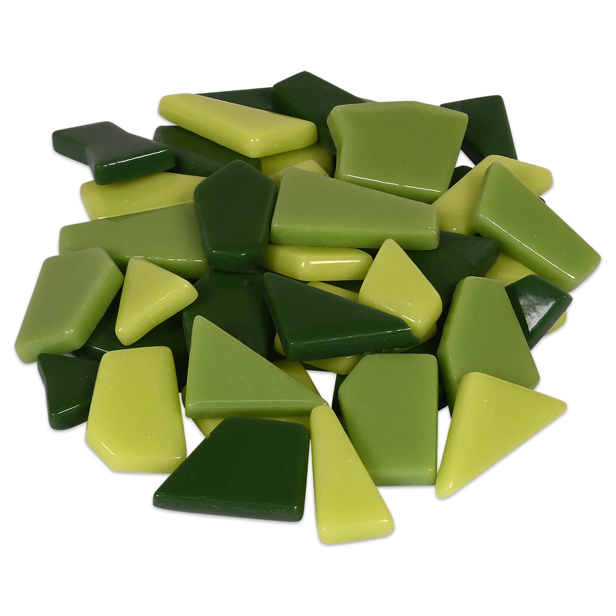Fantasy-Glasmosaik 200g polygonal grün mix