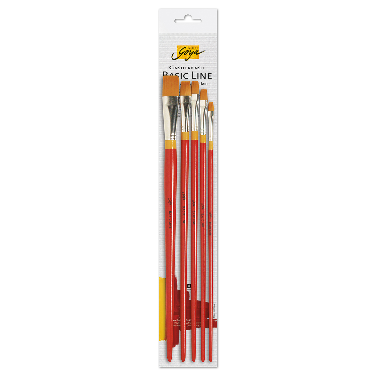 SOLO GOYA Pinsel Synthetik flach 5er-Set