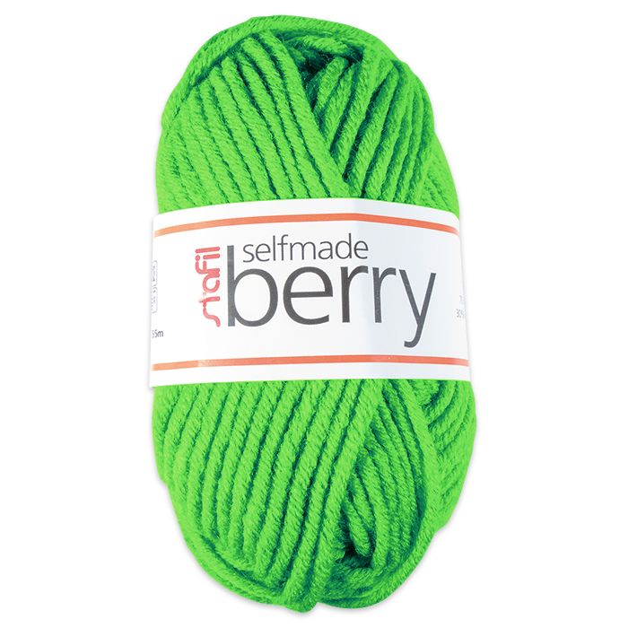 Wolle Berry 6-7mm 50g neon-grün