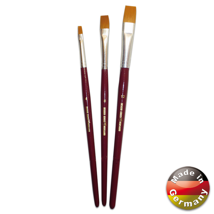 5479741277gmQHsgJaFEQ Pinsel Synthetik flach 3er-Set Gr. 4/8/12
