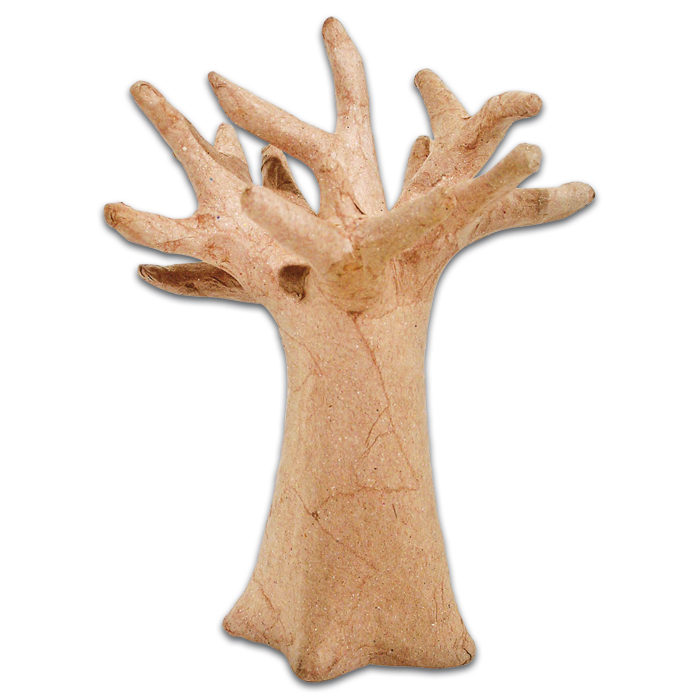 Baobab Baum Pappmaché 13,5x10cm natur
