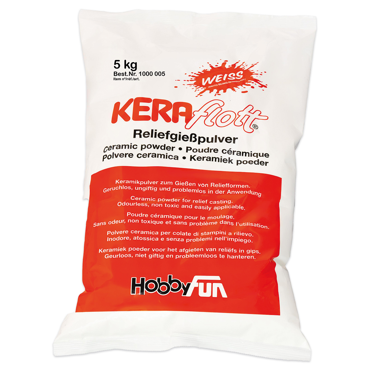 Keraflott Reliefgießpulver 5kg weiß