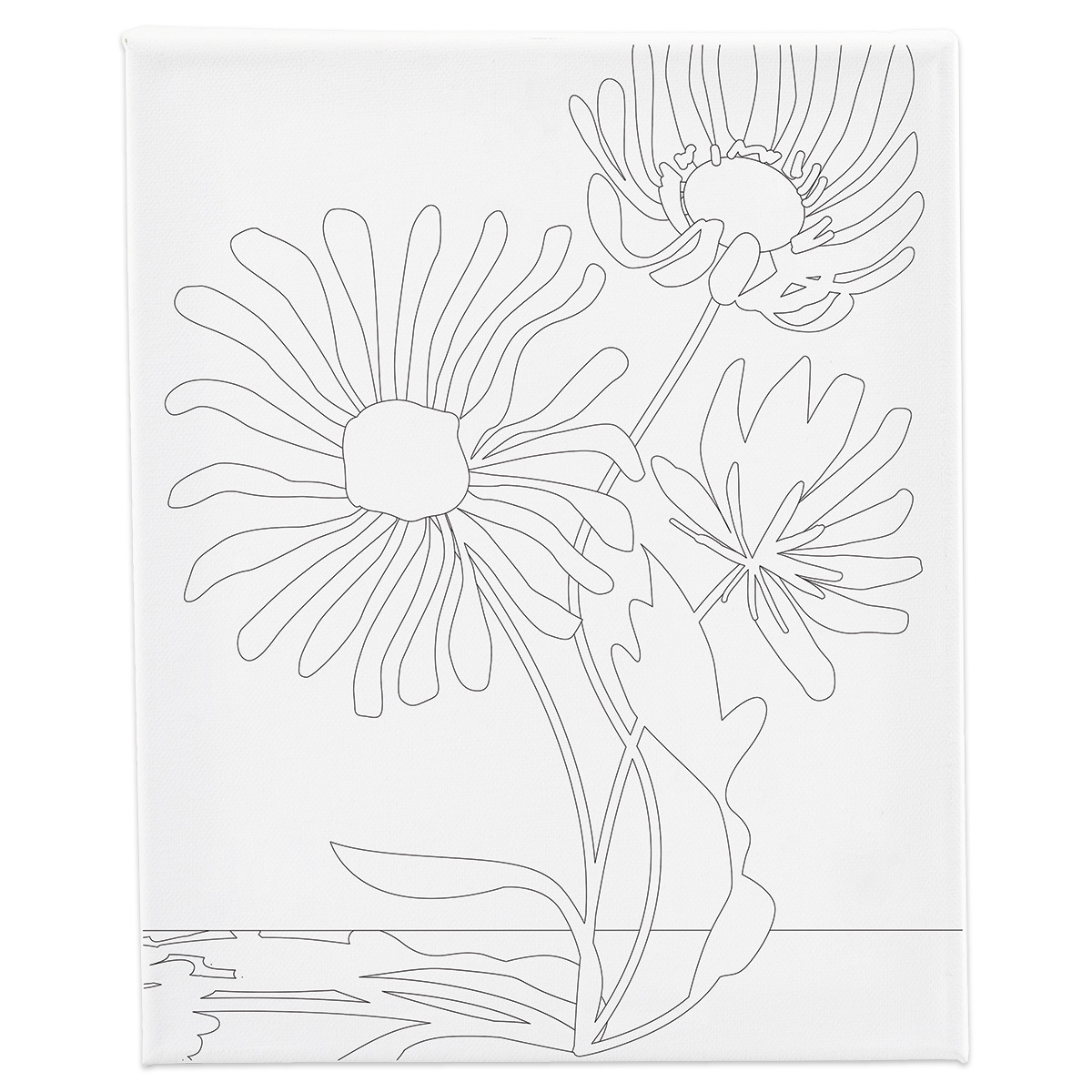 bedruckter Keilrahmen 24x30x1,6cm große Blumen