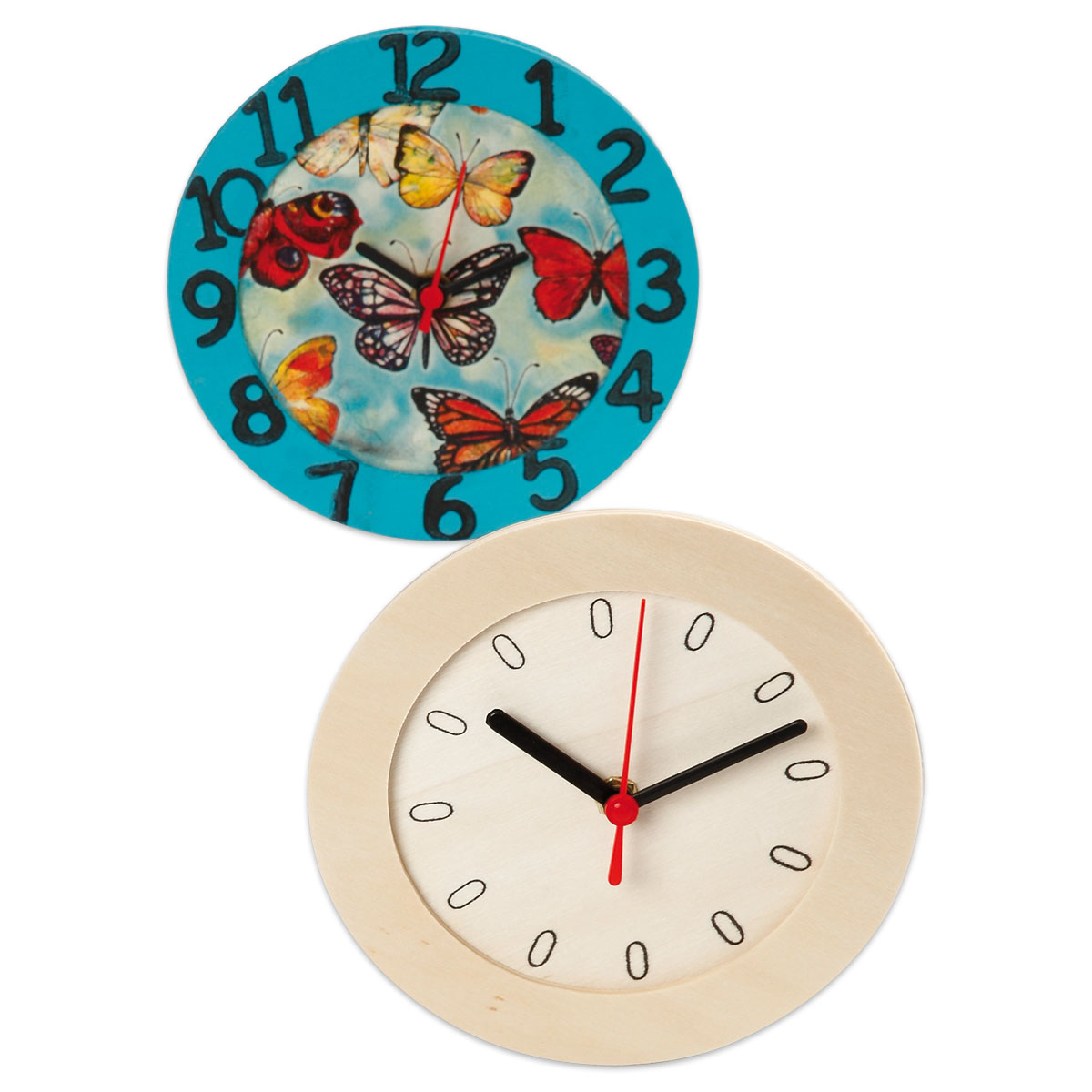 50354426_2 Uhr rund Sperrholz 6mm 15cm natur