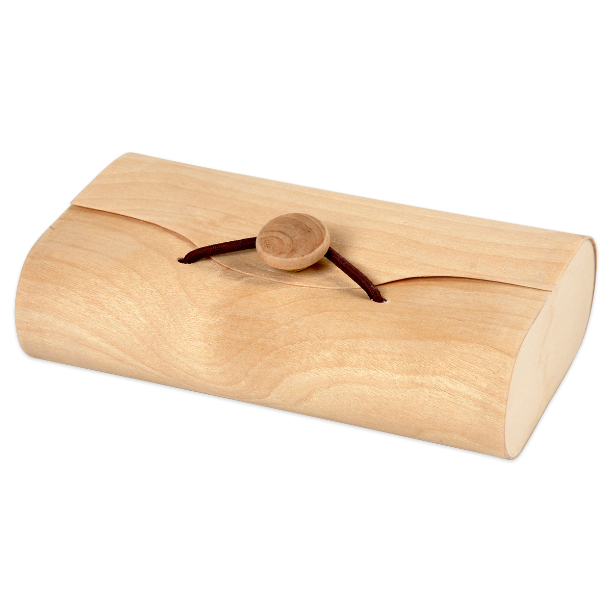 Holzkästchen in Kuvertform 13x8x3,5cm natur