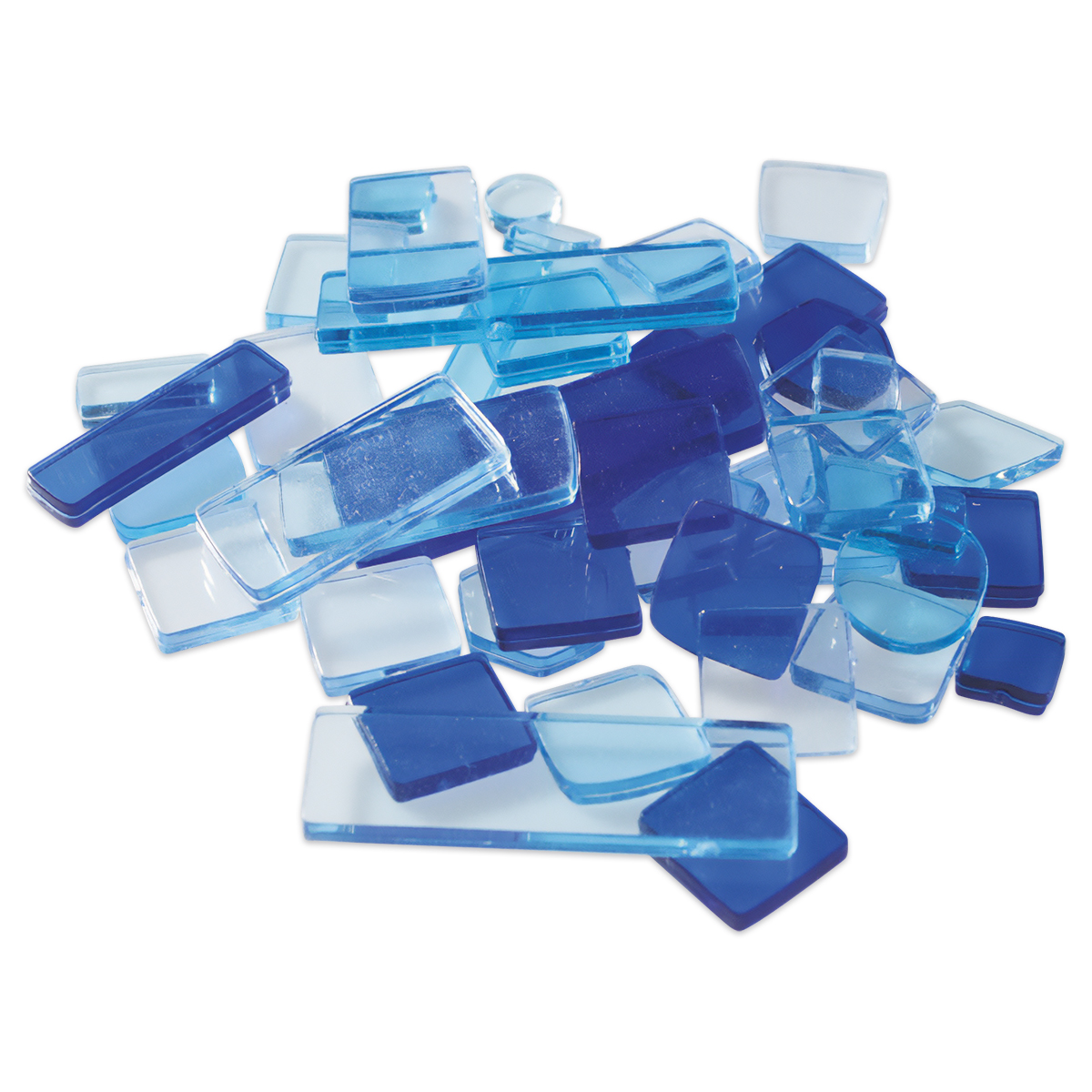 Acryl-Mosaik Lucy Formen-Mix 100g blau-mix Acryl-Mosaik Lucy Formen-Mix 100g blau-mix