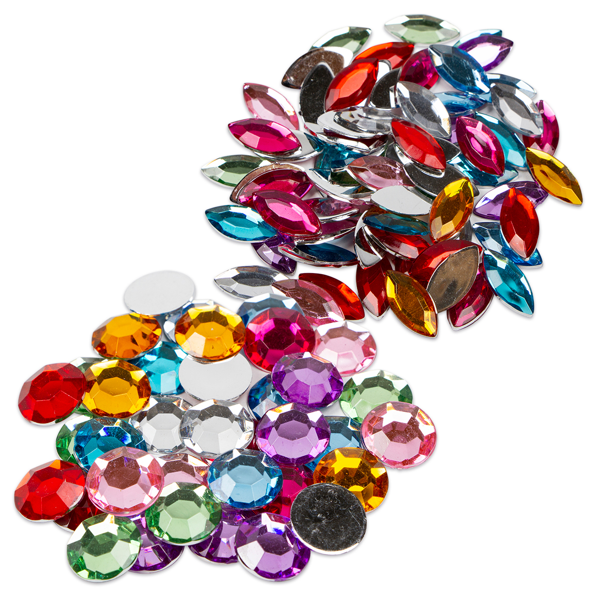 Acrylsteine Mix spitzoval & rund 43g  buntmix sortiert