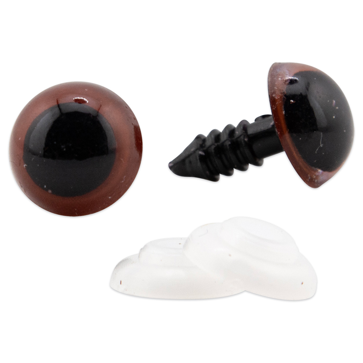 Sicherheitsaugen Kunststoff Ø 12mm 20 St. schwarz/braun