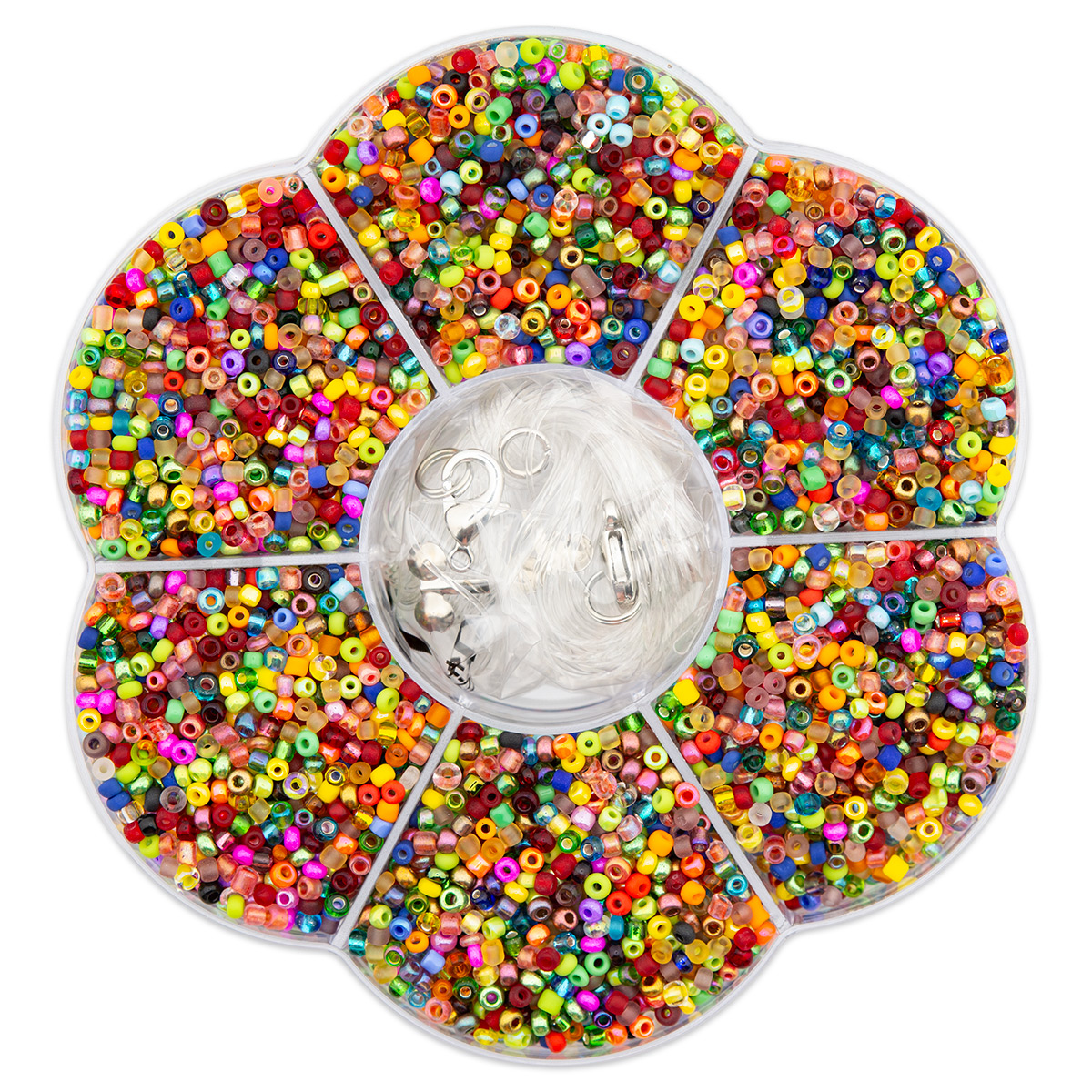 Rocailles Glas 2,6mm ca. 110g buntmix