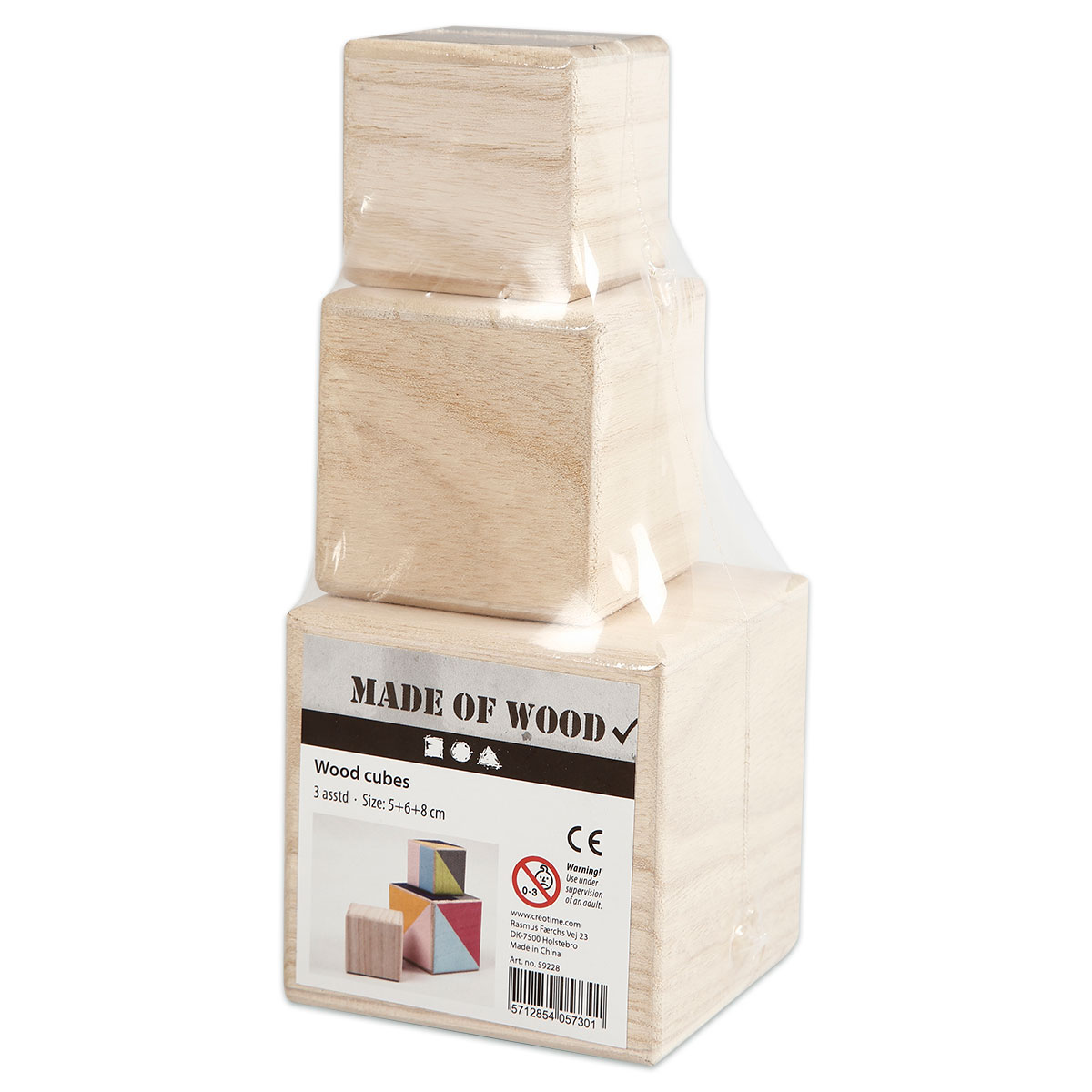 Holzwürfel Stapelset 5/6/8cm 3 St. natur Holzwürfel Stapelset 5/6/8cm 3 St. natur