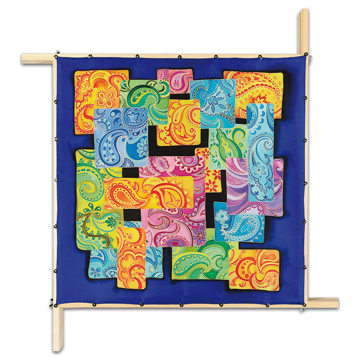Tuch Gutta schwarz 74x74cm Mirey naturweiß