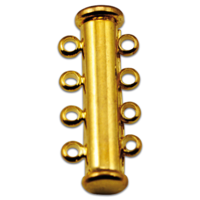 Magnetschließe 4-reihig Metall ca. 24x9mm goldfarben