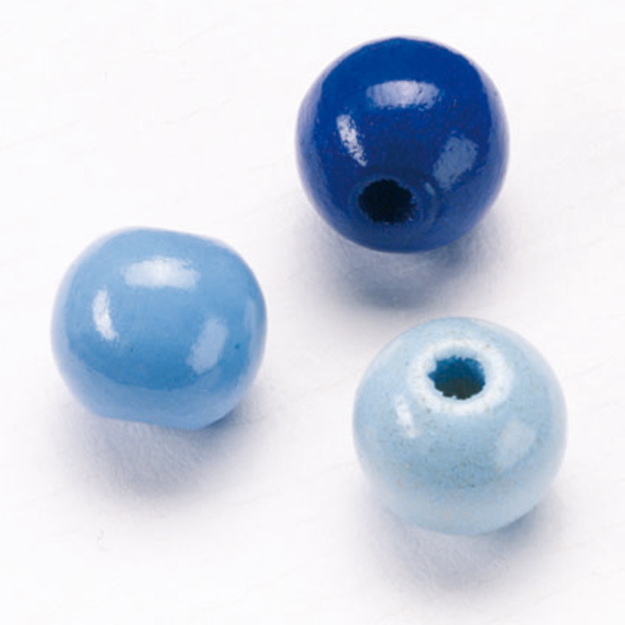 528263403458bo6cGz1cp Holzperlen-Mix 6mm 125 St. blau mix