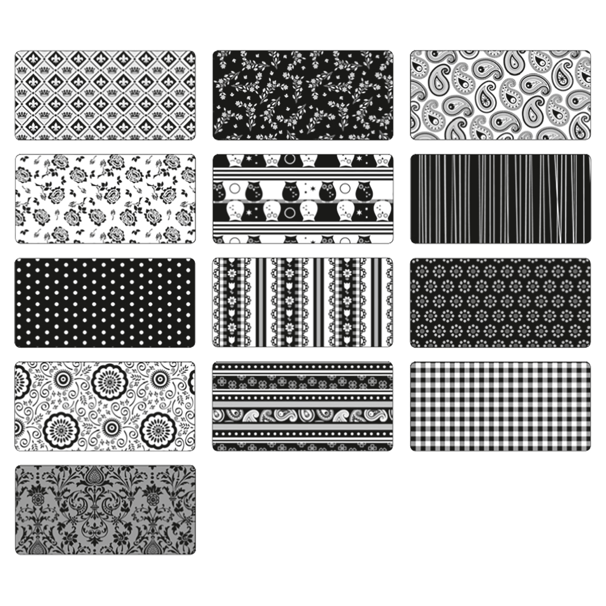 Motivkarton 270g/m² 50x70cm 13 Bl. schwarz/weiß