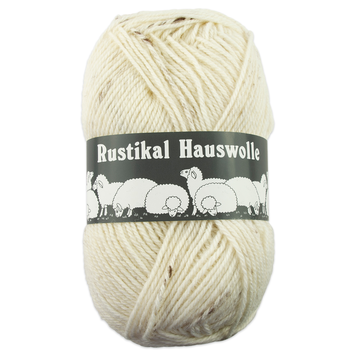 Hauswolle Rustikal ca. 100g flammenbraun