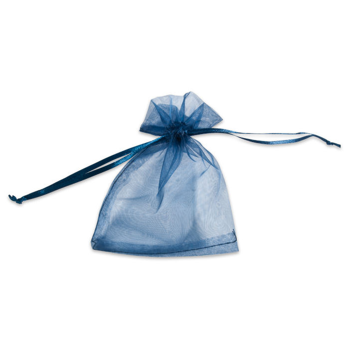 Organza-Säckchen 10x13cm marine