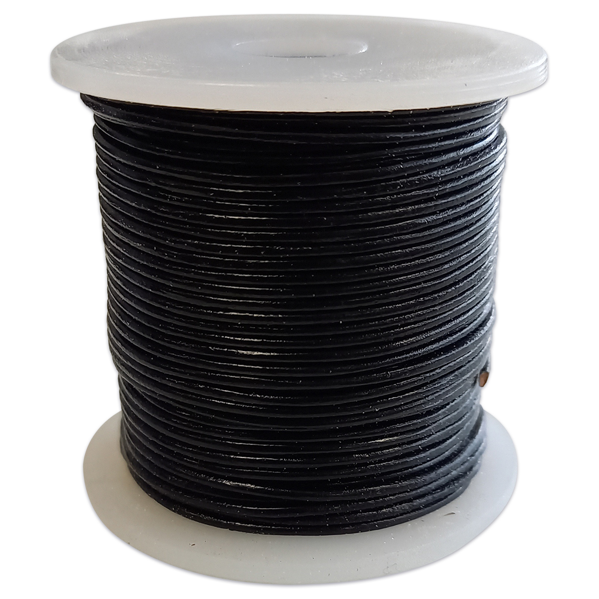 Lederrundriemen 1mm 25m schwarz