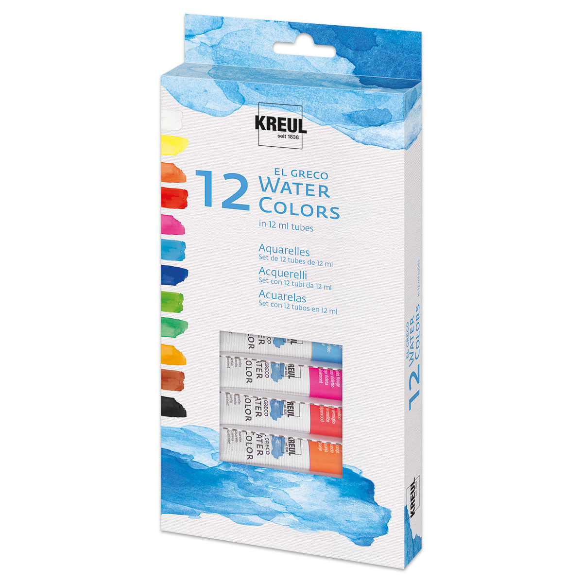 KREUL el Greco Aquarellfarben-Set 12 Tuben/Farben à 12ml