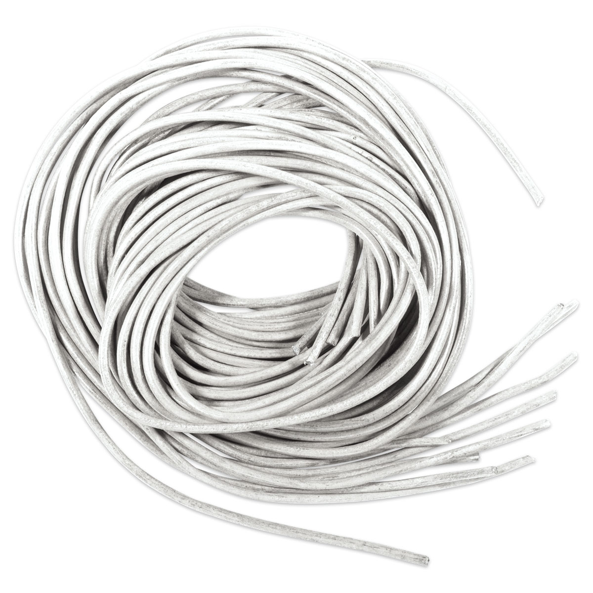 Lederriemchen rund 1-1,5mm 1m 10 St. weiß