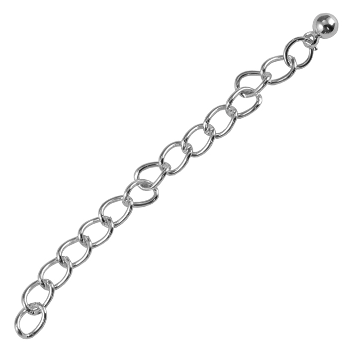 Verlängerungskette Metall ca. 7cm 10 St. silberf.