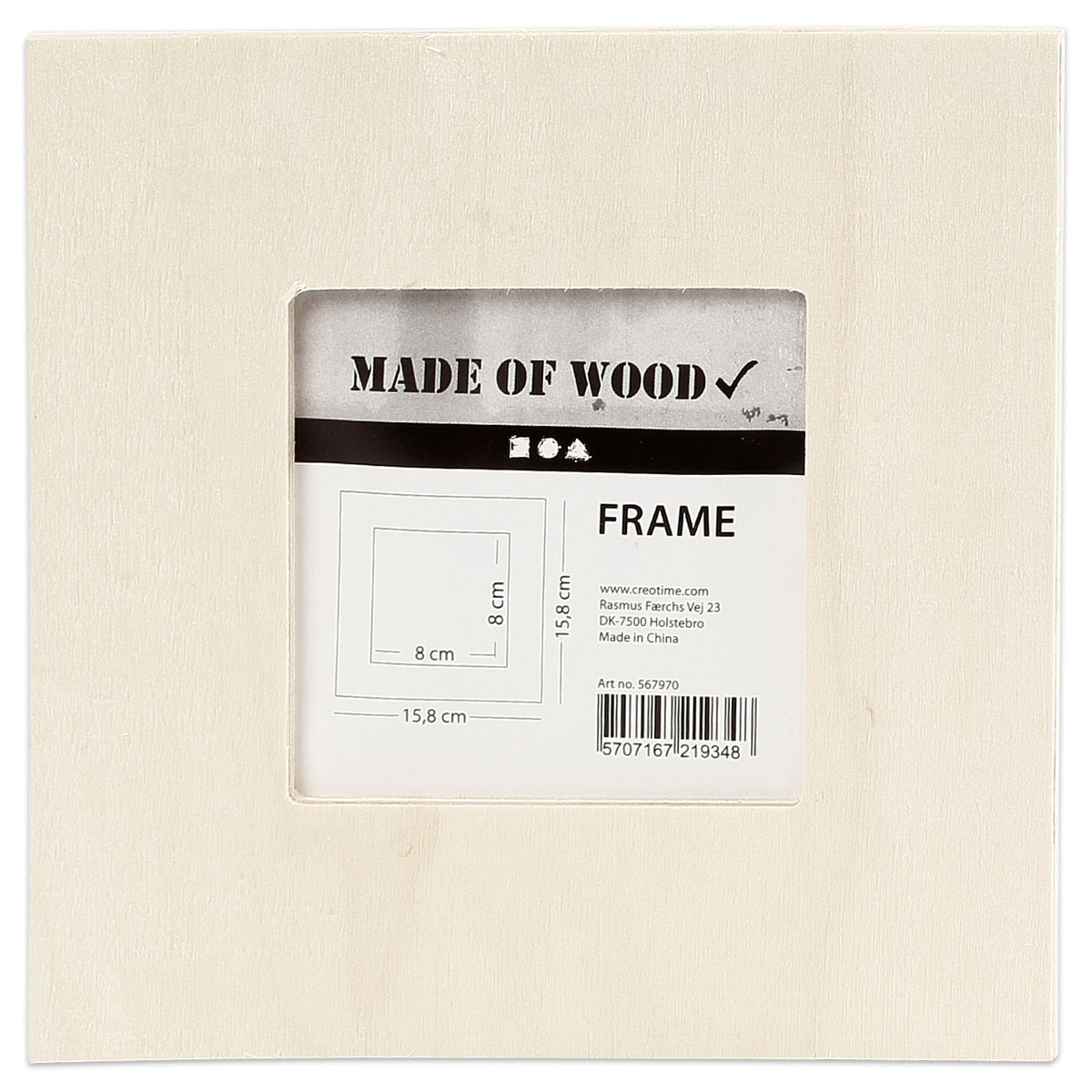 Bilderrahmen Sperrholz 16x16cm natur