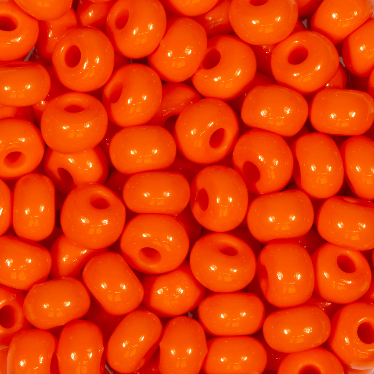 Rocailles satt glänzend 4,5mm 500g orange