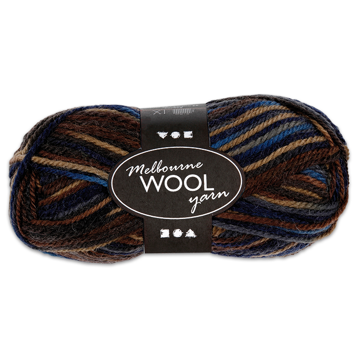 Garn Melbourne Filzwolle 50g blau-grau