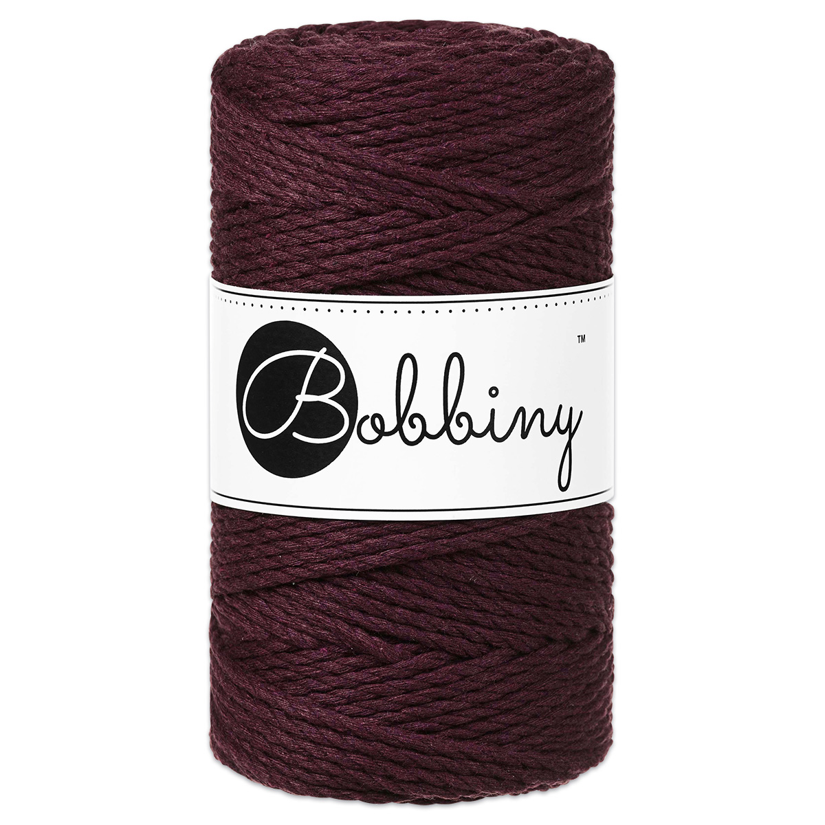 Bobbiny 3PLY Makramee-Kordel Ø3mm burgundy