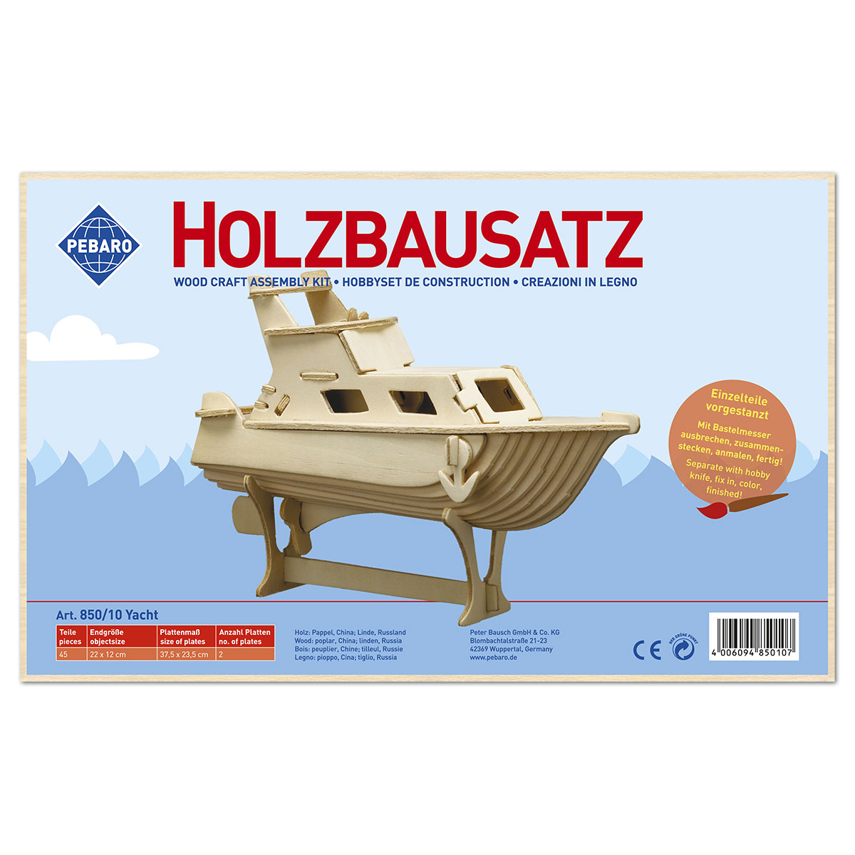 58708501_1 Holzbausatz Yacht 22x16cm 45 Teile