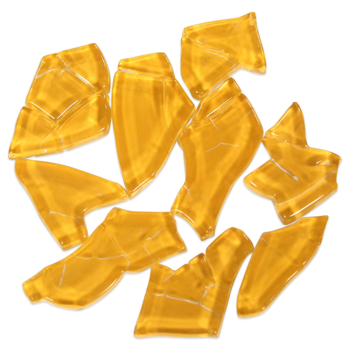 Crash Glas polygonal 500g ca. 190 Steine orange Crash Glas polygonal 500g ca. 190 Steine orange