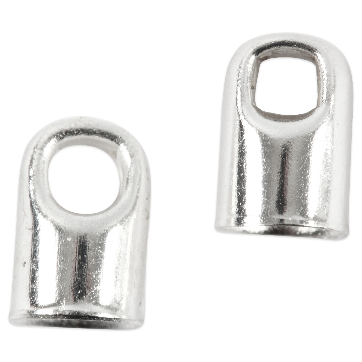 Endkappen Metall Ø ca. 3,2-4mm 8 St. versilbert