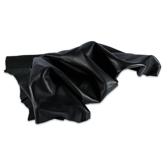 Lammnappa Leder ca. 1mm stark 1 Haut schwarz