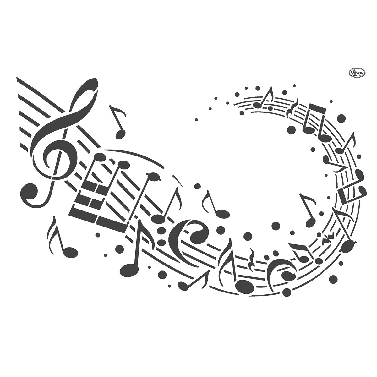 Universal-Schablone DIN A3 Musik