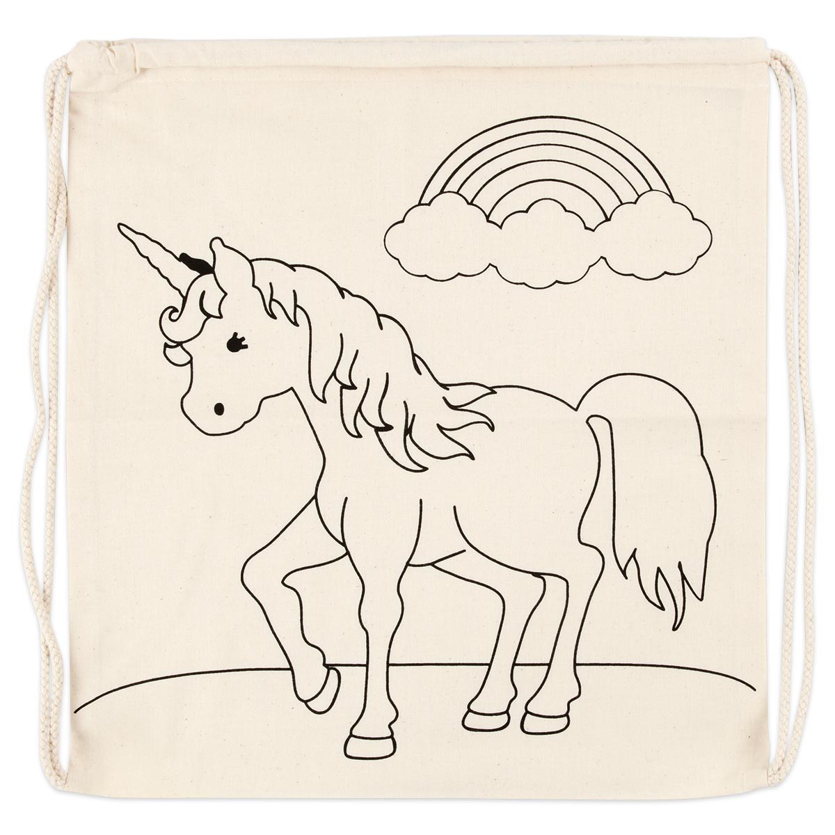 Rucksackbeutel Einhorn 37x41cm hellnatur