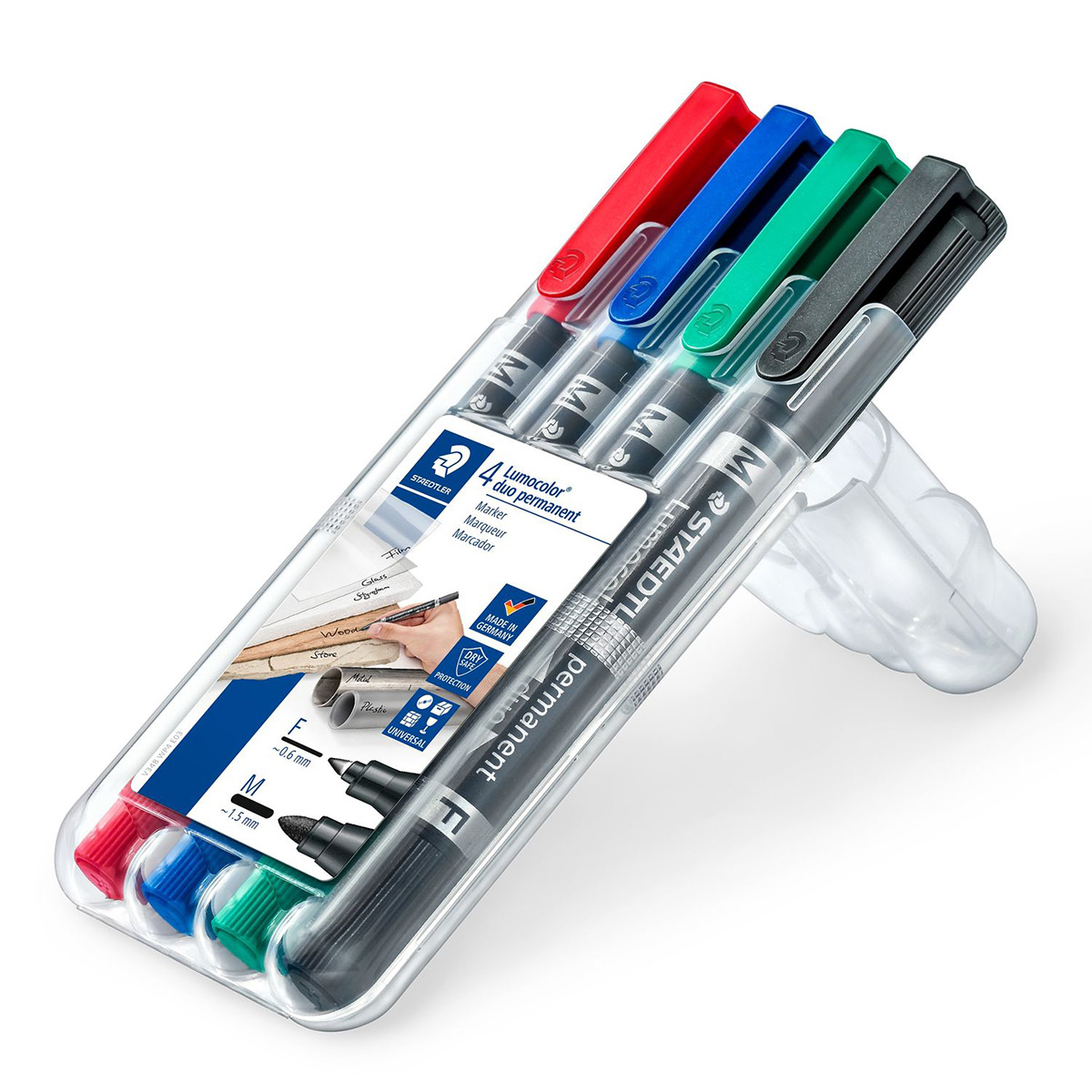 Lumocolor Permanentmarker Duo 348 4 Universalstifte