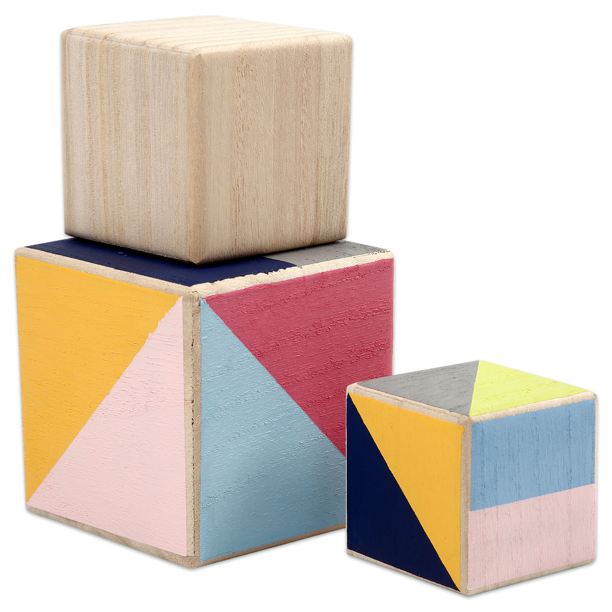 Holzwürfel Stapelset 5/6/8cm 3 St. natur Holzwürfel Stapelset 5/6/8cm 3 St. natur