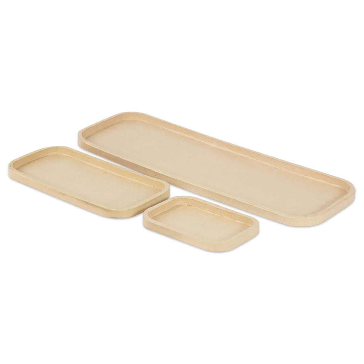 Set mit 3 Tabletts Pappmaché von Décopatch