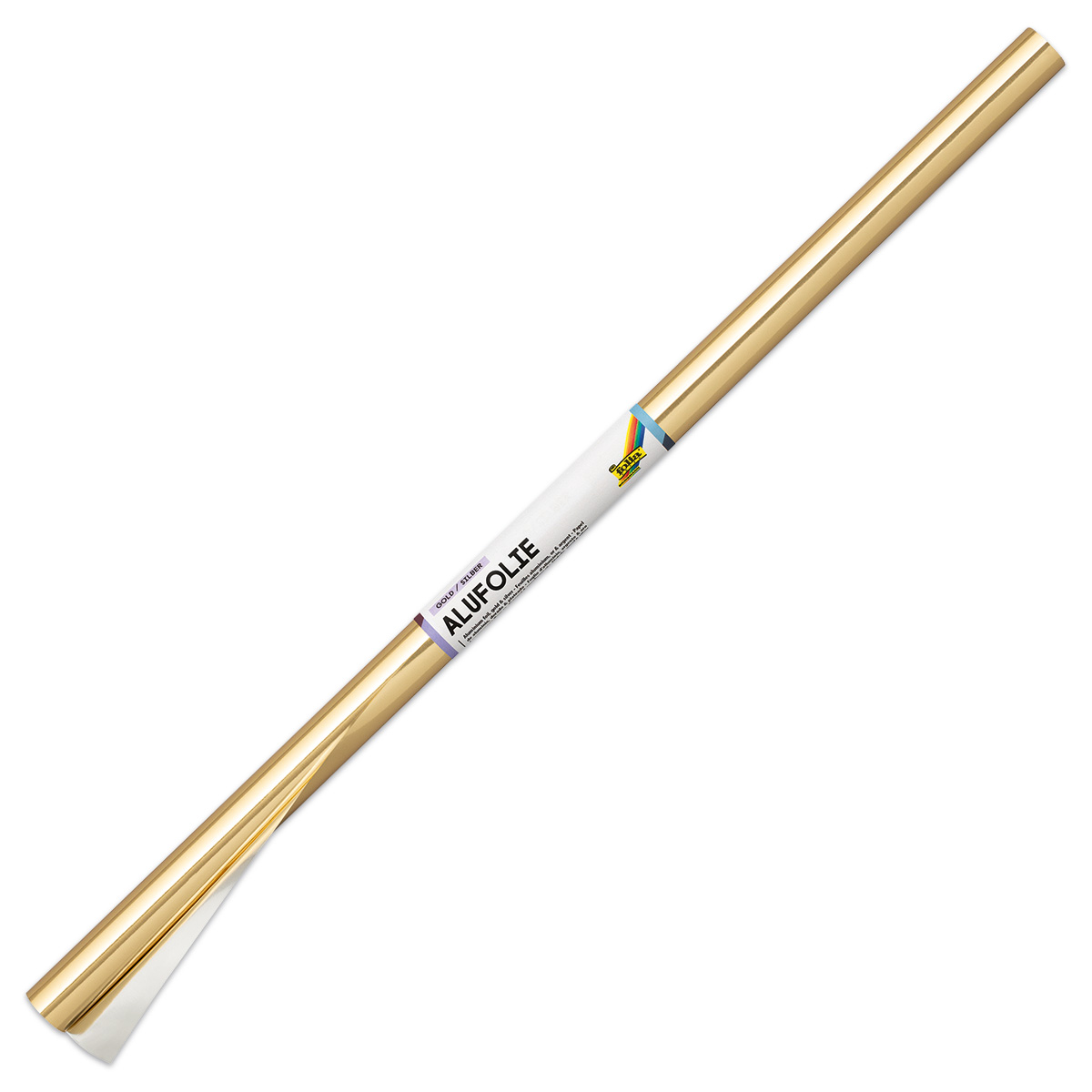 Alu-Bastelfolie 50x78cm 10 Rollen silber/gold