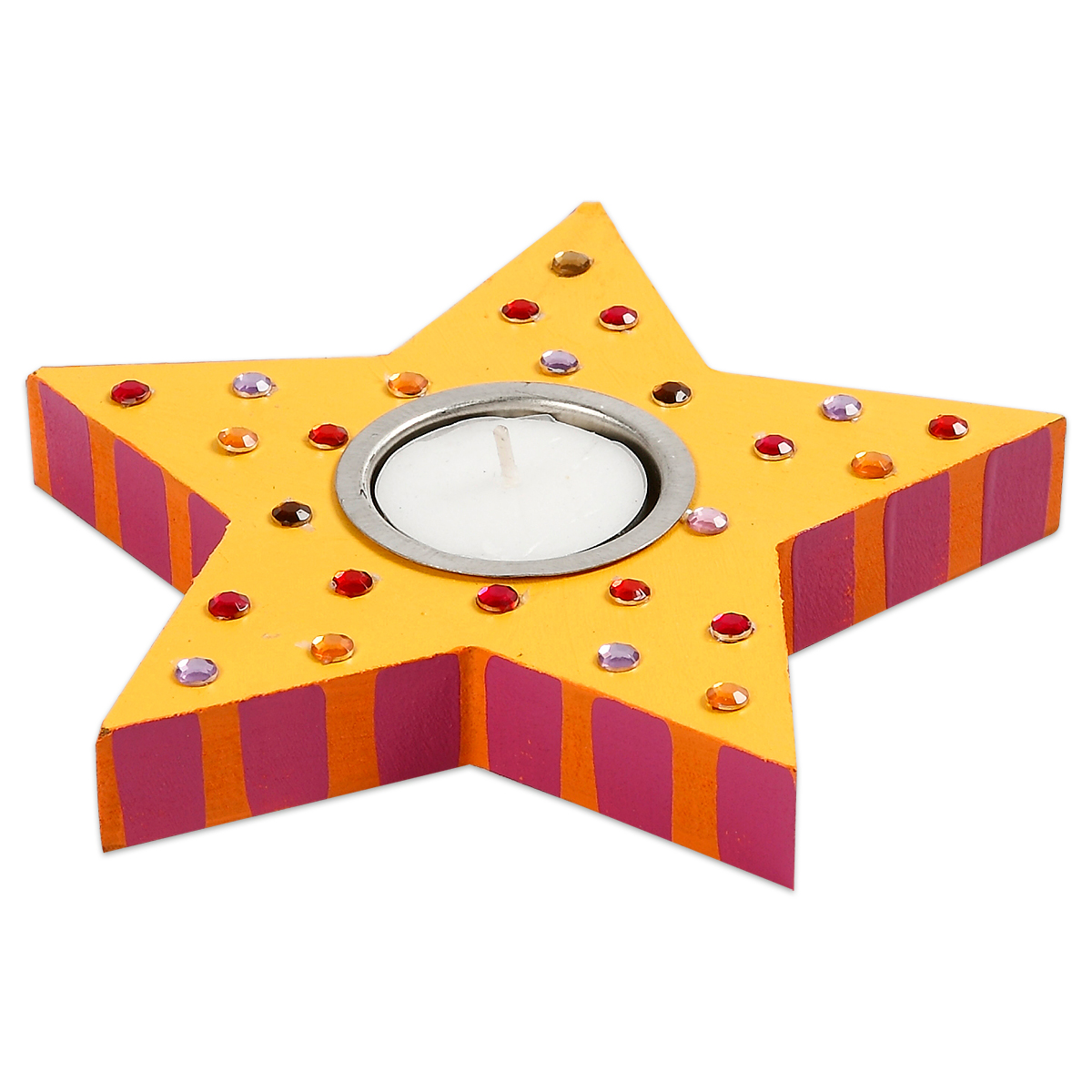50356708_1 Teelichthalter Stern MDF/Metall 15x1,8cm