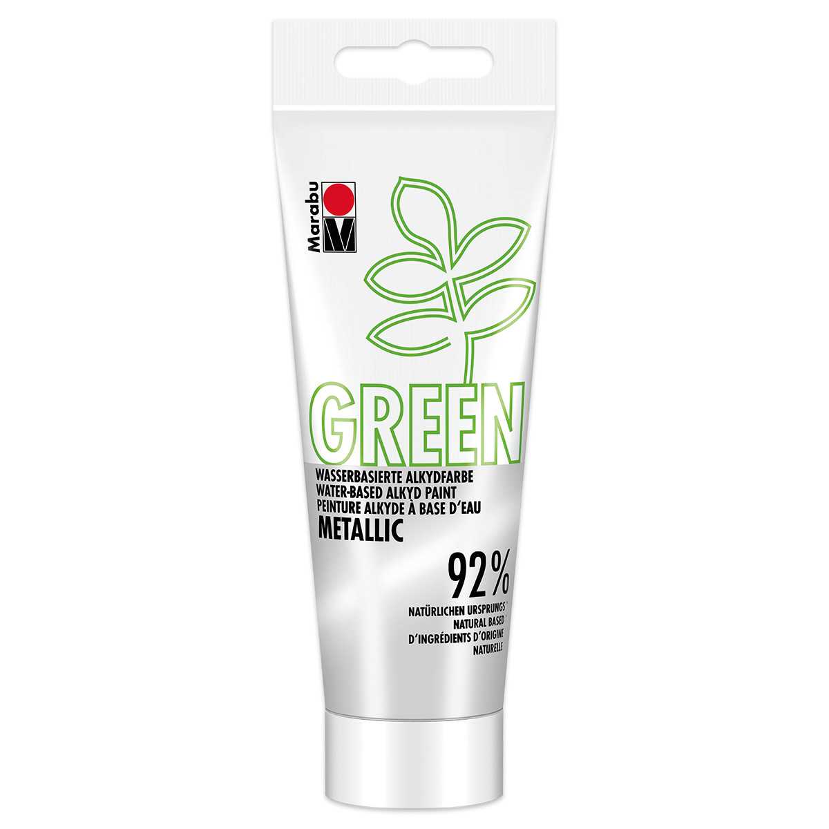 Green Wasserbasierte Alkydfarbe 100ml metallic-silberfarben