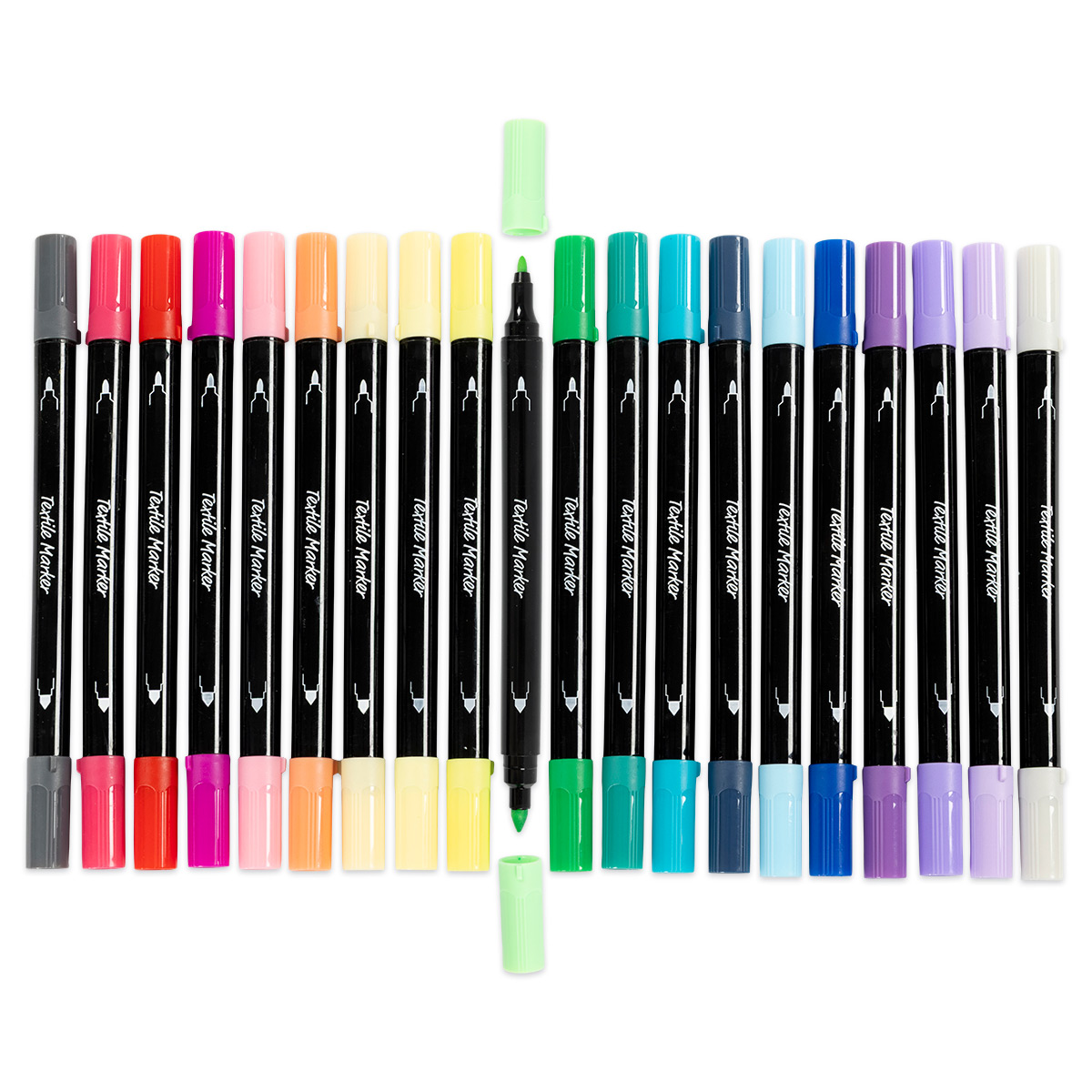 Textilmalstifte Doppelspitze 20 St./pastell Farben