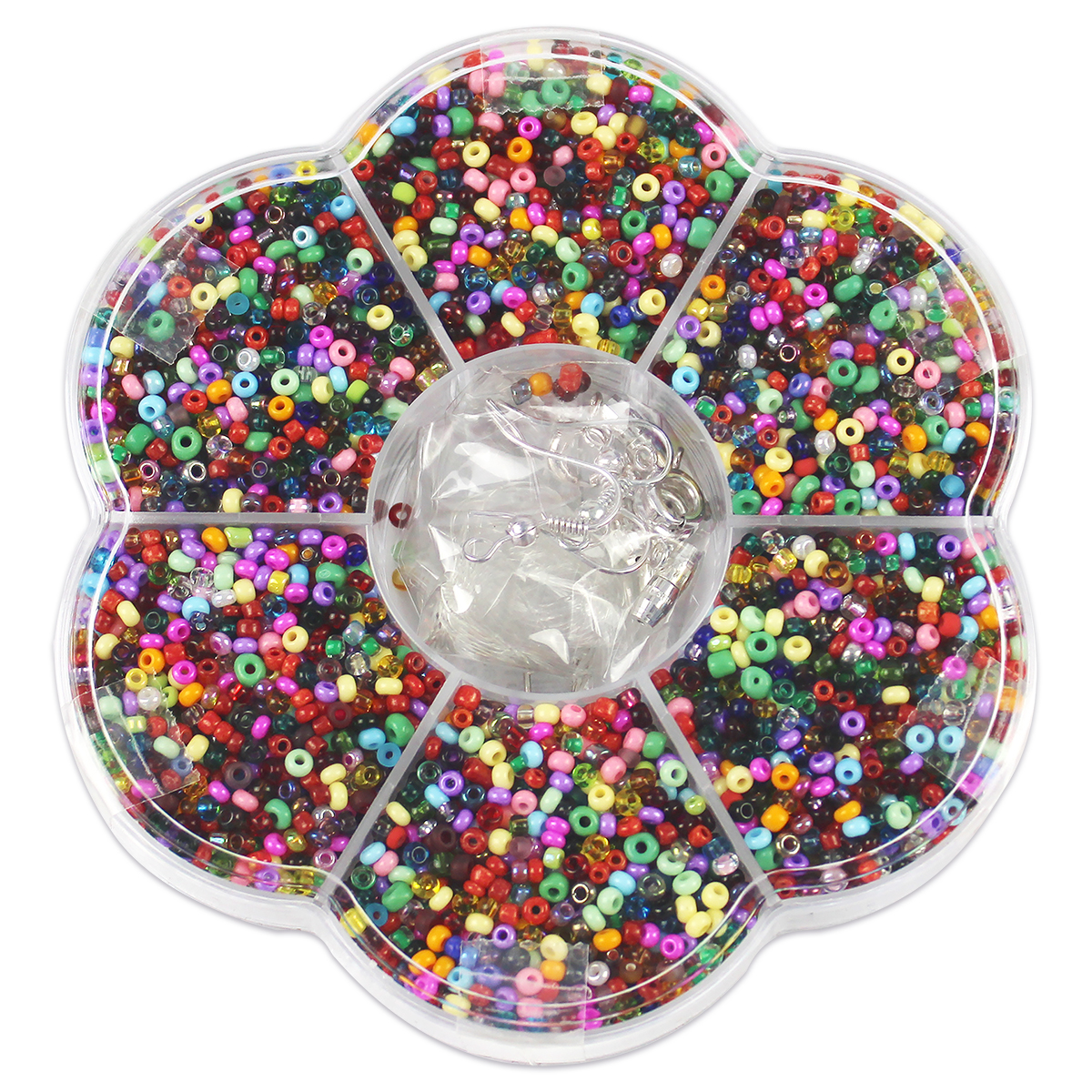 Rocailles Glas 2,6mm ca. 110g buntmix